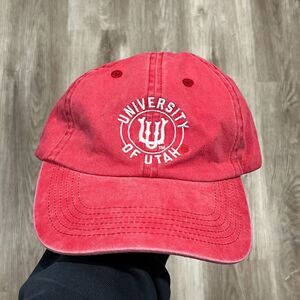 Vintage Retro Style University of Utah Utes Homefield Strapback Hat Red